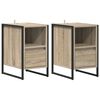 vidaXL Sengebord 2 stk. Sonoma-eg 39,5 x 30 x 50 cm Konstrueret tr&aelig;