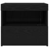 vidaXL Natskab med skuffe Sort eg 50 x 40 x 45 cm Konstrueret tr&aelig;