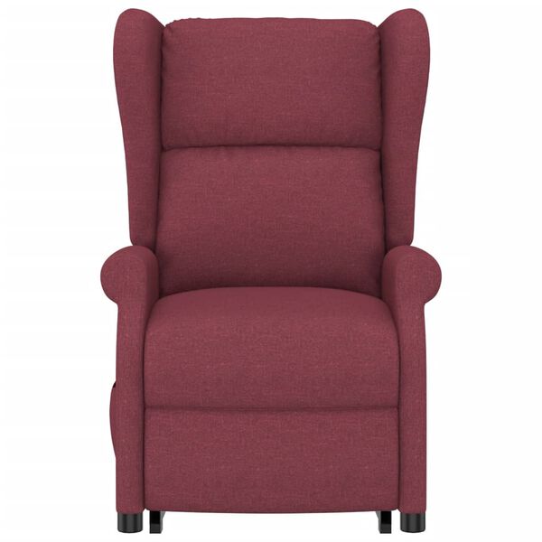 vidaXL l&oslash;ftestol med massagefunktion stof vinr&oslash;d