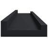vidaXL gallerihylder 2 stk. 80x9x3 cm MDF sort
