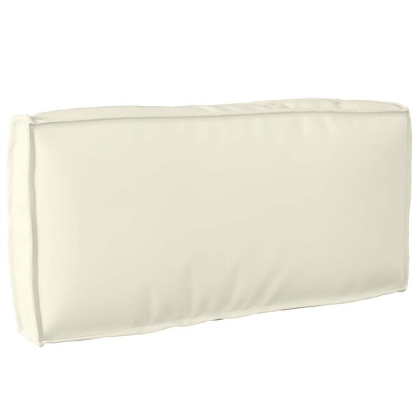 vidaXL Pallehynde til rygl&aelig;n Creme 80 x 40 x 12 cm Oxford stof