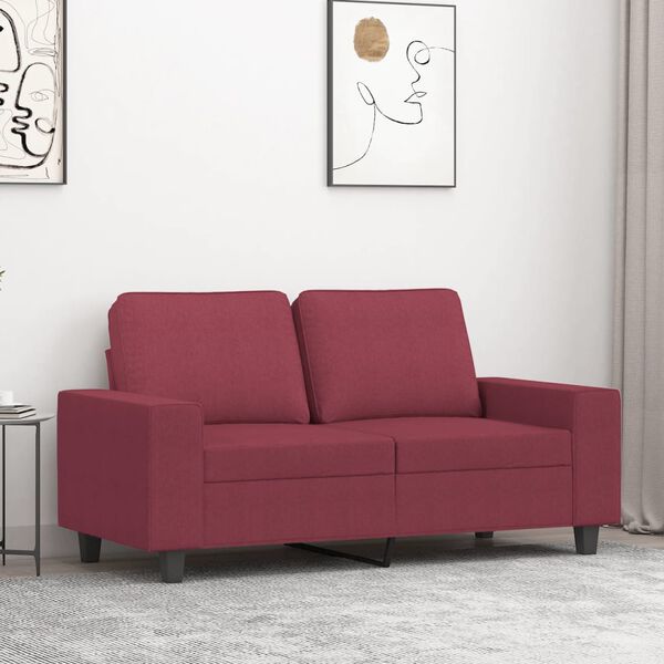 vidaXL 2-personers sofa 120 cm stof vinr&oslash;d