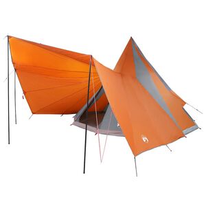 vidaXL Tipi telt med tag Gr&aring; og orange 510 x 690 x 330 cm taft