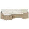 vidaXL Sofa Sæt med pude med opbevaring Beige og creme polyrattan