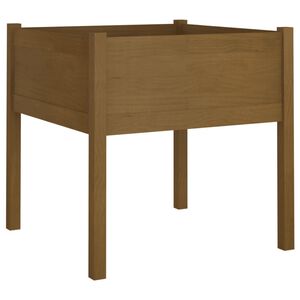 vidaXL plantekasse 70x70x70 cm massivt fyrretr&aelig; gyldenbrun