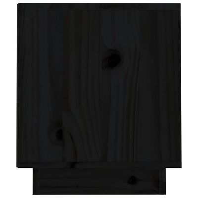 vidaXL tv-bord 70x34x40 cm massivt fyrretræ sort