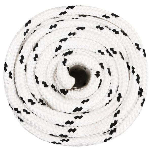 vidaXL flettet tovv&aelig;rk 16 mm x 25 m polyester hvid