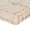 vidaXL hynde til pallesofa 120x40x7 cm bomuld beige