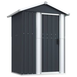 vidaXL haveskur 126x97,5x177 cm galvaniseret st&aring;l antracitgr&aring;