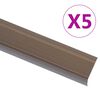 vidaXL trappelister 5 stk. L-facon 90 cm aluminium brun