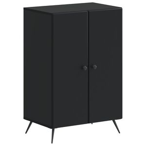 vidaXL Sko skab BREDA 59,5 x 39,5 x 90 cm Konstrueret tr&aelig; Sort