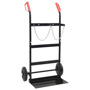 vidaXL H&aring;ndvogn Sort og r&oslash;d 63 x 43,5 x 110 cm St&aring;l