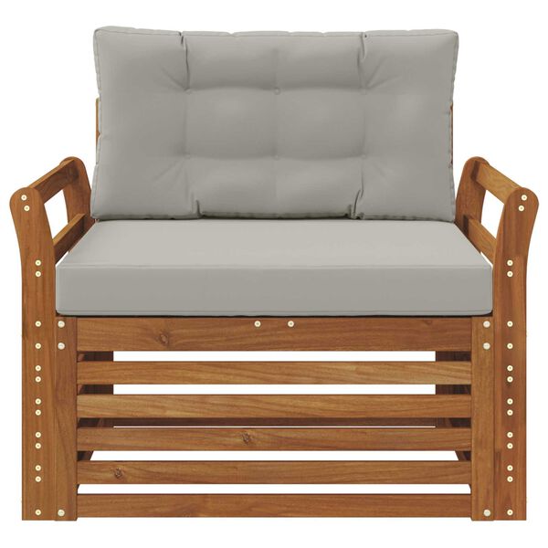 vidaXL Udend&oslash;rs sofagruppe Soli Akacietr&aelig; og polyester Naturfarvet