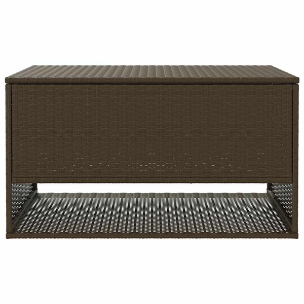 vidaXL udendørs hyndeboks 100x55x55,5 cm polyrattan brun