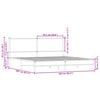 vidaXL sengeramme uden madras 160x200 cm metal brun egetr&aelig;sfarve
