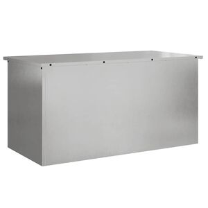vidaXL Have opbevaringspude kasse Galvaniseret st&aring;l 100 x 50,5 x 50 cm