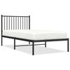 vidaXL sengeramme med sengegavl 90x190 cm metal sort