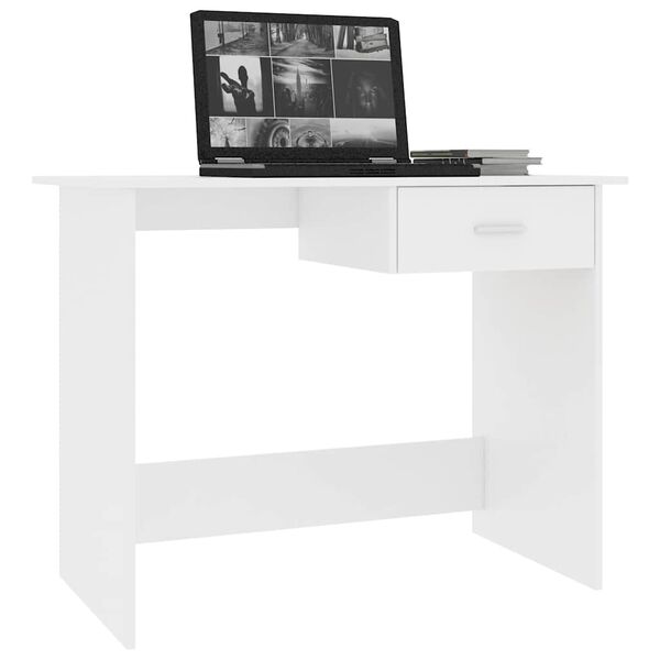 vidaXL skrivebord 100x50x76 cm konstrueret tr&aelig; hvid