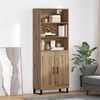 vidaXL Highboard Artisan Egetr&aelig; 69,5 x 34 x 180 cm Konstrueret tr&aelig;