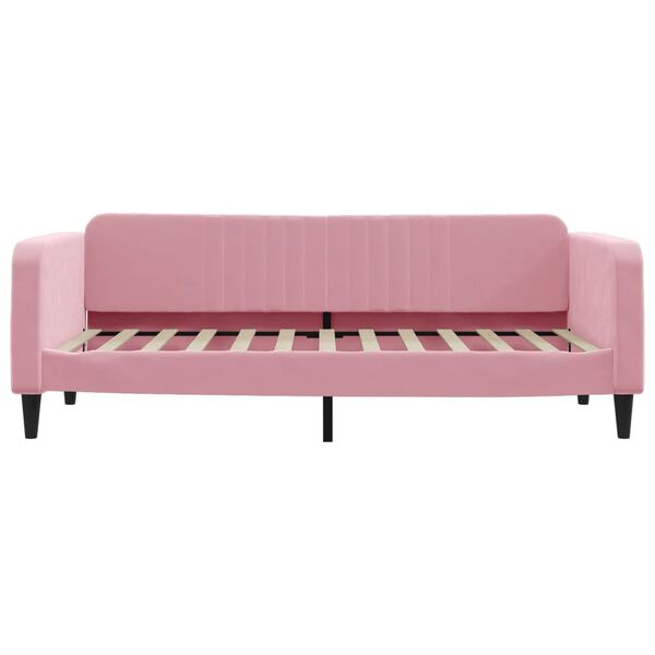 vidaXL daybed med madras 90x200 cm velour pink