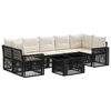 vidaXL Havesofa S&aelig;t 8 stk. Sort og Cremehvid polyrattan