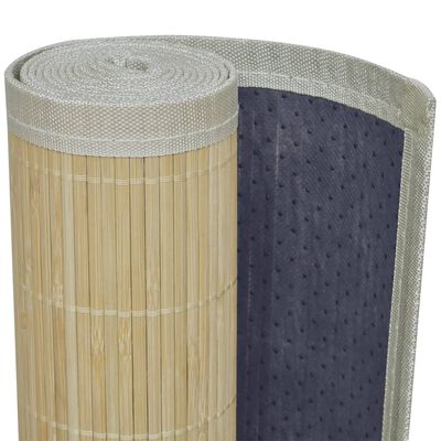 vidaXL gulvtæppe 80x300 cm rektangulært bambus naturfarvet