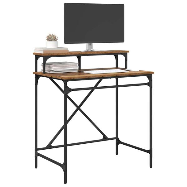 vidaXL Bord Gammelt tr&aelig; 80 x 50 x 90 cm Konstrueret tr&aelig;