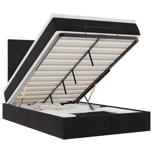 vidaXL osmannisk sengeramme med madrasser 120x200 cm fl&oslash;jl sort
