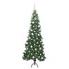 vidaXL Hj&oslash;rne Kunstigt Juletr&aelig; med 300 LED'er Gr&oslash;n 180 cm PVC og metal