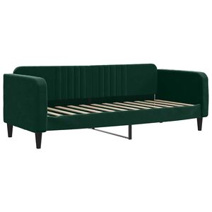 vidaXL daybed 80x200 cm velour m&oslash;rkegr&oslash;n