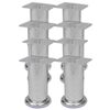 vidaXL runde sofaben i krom 8 stk. 120 mm