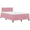 vidaXL LED Box Spring Bed med hovedg&aelig;rde Lyser&oslash;d 120 x 190 cm Fl&oslash;jl