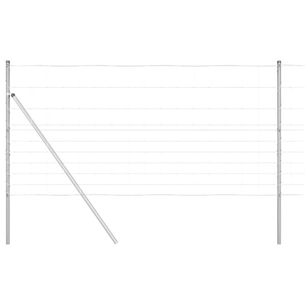 vidaXL Markhegn Sølv 25 x 1,2 m Galvaniseret stål