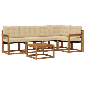vidaXL Udend&oslash;rs sofagruppe 6 stk. Naturlig og Beige
