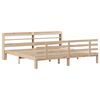 vidaXL sengeramme med sengegavl 200x200 cm massivt fyrretræ