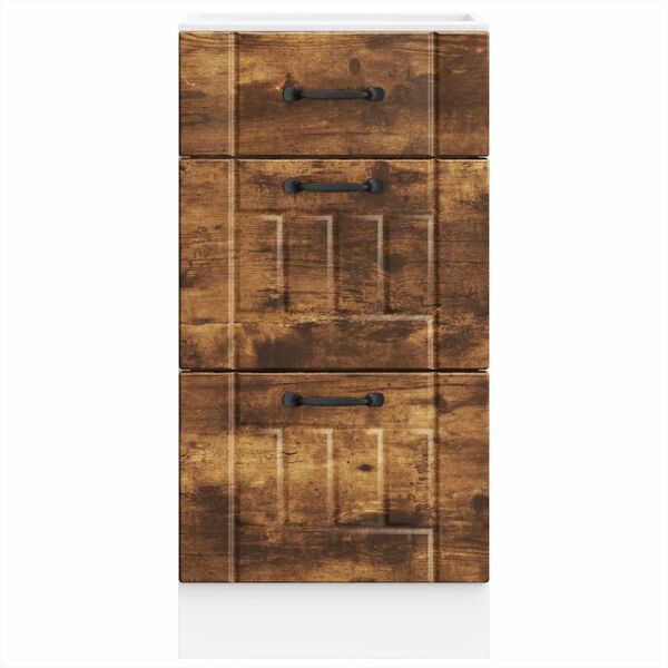 vidaXL k&oslash;kkenunderskab Lucca konstrueret tr&aelig; r&oslash;get egetr&aelig;sfarve