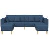 vidaXL Sofa med pude 3 pcs Bl&aring; Stof