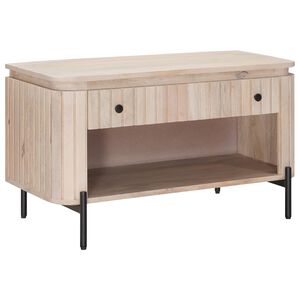 vidaXL Sko b&aelig;nk 85 x 37 x 48 cm Massivt Mango Tr&aelig; og Ingeni&oslash;rtr&aelig;