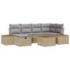 vidaXL Havesofa S&aelig;t 7 stk. Beige polyrattan