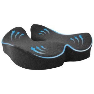 vidaXL Hovedpude med pude M&oslash;rkegr&aring; 50 x 43 x 10 cm Bomuld