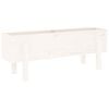 vidaXL h&oslash;jbed 101x30x38 cm massivt fyrretr&aelig; hvid