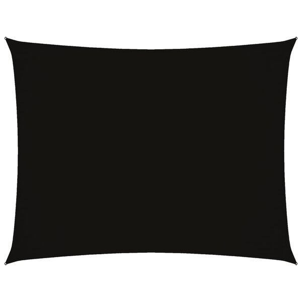 vidaXL solsejl 2,5x3,5 m rektangulær oxfordstof sort