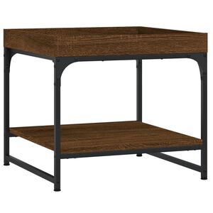 vidaXL sofabord 49,5x49,5x45 cm konstrueret tr&aelig; brun egetr&aelig;sfarve