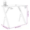 vidaXL gamerbord 90x60x75 cm Y-formede ben sort