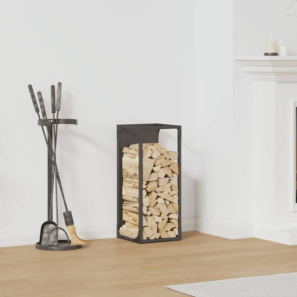 vidaXL br&aelig;ndestativ 25x25x60 cm koldvalset st&aring;l sort