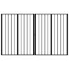 vidaXL Hunded&oslash;r 2 stk. Sort 80 x 100 cm Galvaniseret st&aring;l