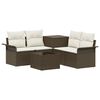 vidaXL Sofa S&aelig;t 6 stk. 4-personers Brun og Creme Hvid