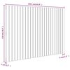 vidaXL sengegavl 159,5x3x110 cm massivt fyrretr&aelig; sort