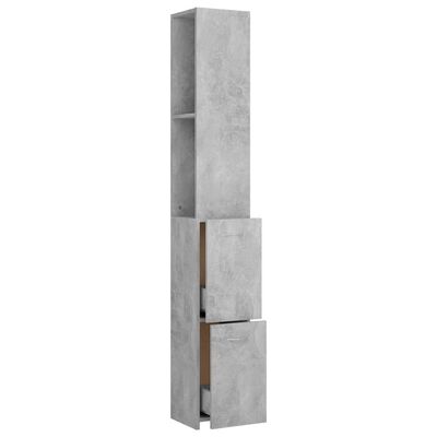 vidaXL badeværelsesskab 25x26,5x170 cm konstrueret træ betongrå