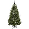 vidaXL Kunstigt juletr&aelig; med 300 LED'er Gr&oslash;n 210 cm PVC og metal